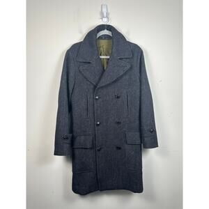 Todd Snyder Italian Wool Officer Coat Double Breasted Size XS EUC